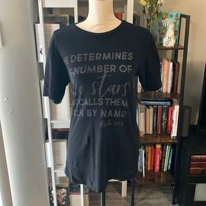 Psalm 147:4 Black & Grey Top